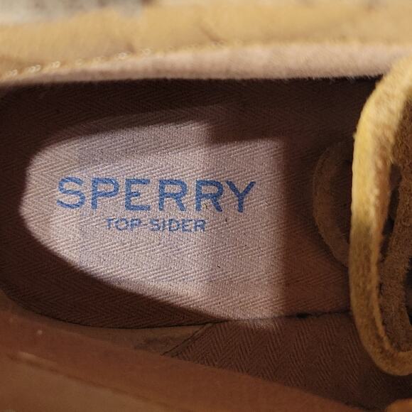 Sperry Top-Sider Stella Tan Wedge Leather Ankle Boots Womens 7.5 - Picture 12 of 13